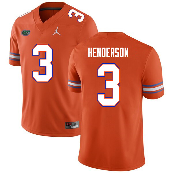 Men #3 Xzavier Henderson Florida Gators College Football Jerseys Sale-Orange